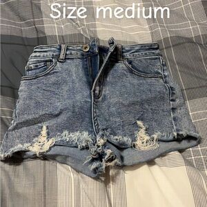 Denim Distressed Women Shorts